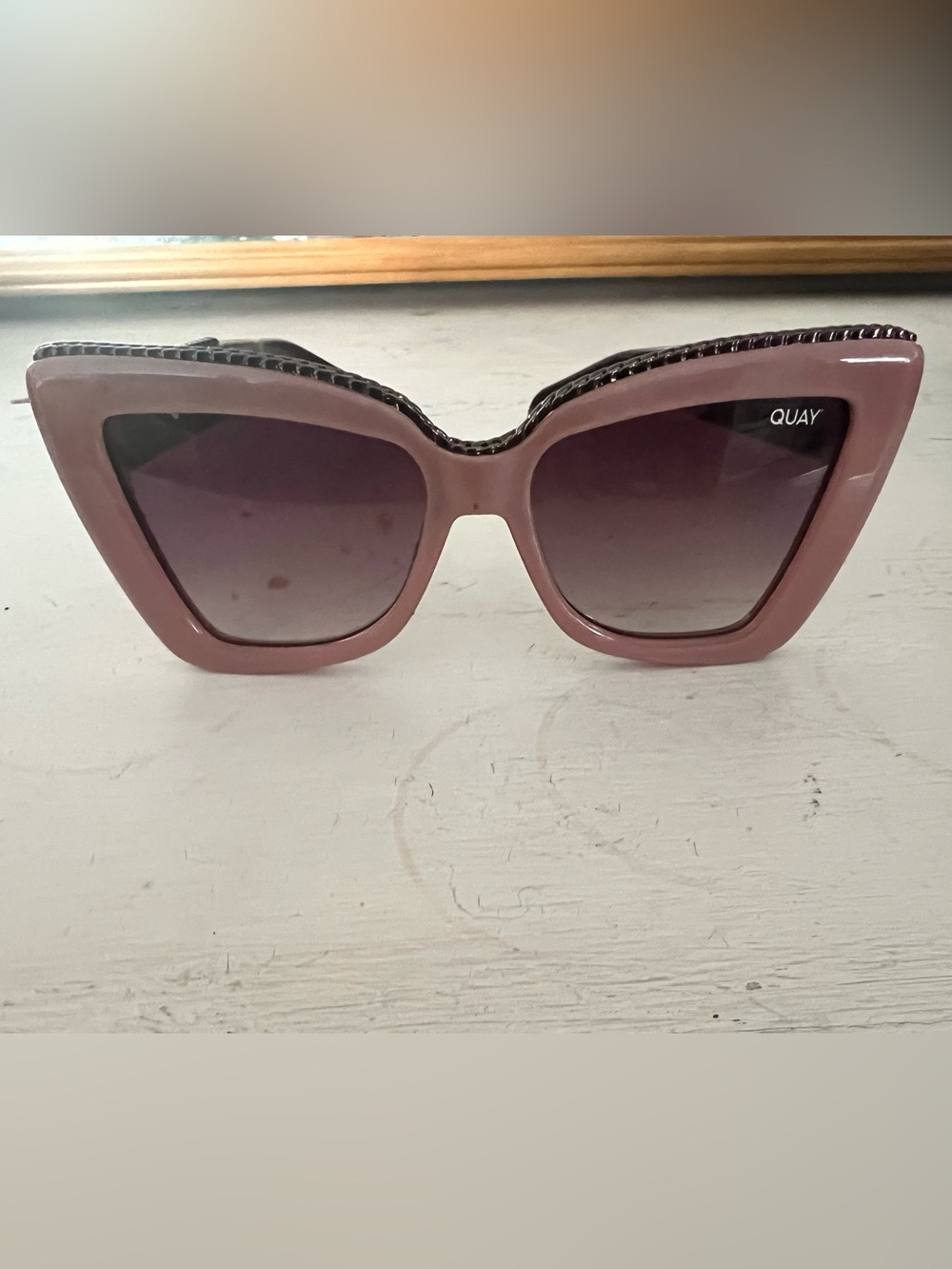 Quay Australia Mauve Cat Eye Sunglasses with Gradient Lenses